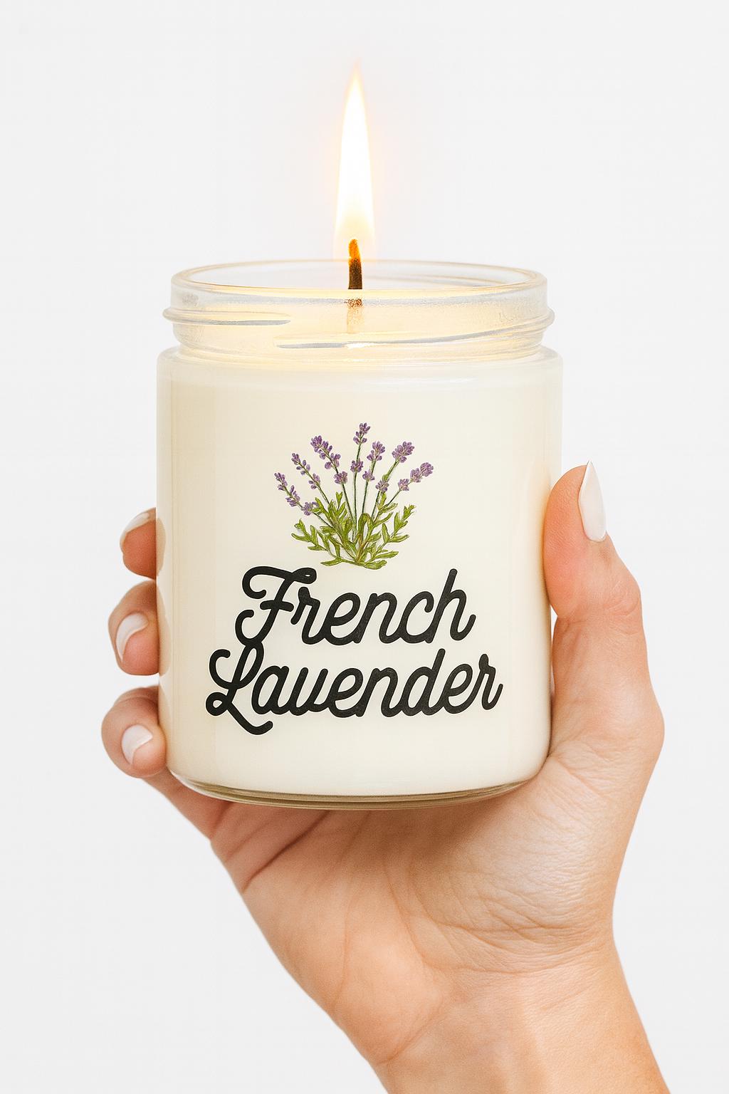 Self care candle, French lavender aromatherapy candle, Lavender scented soy candle, Lavender candle, Handmade soy candle, Soothing candle