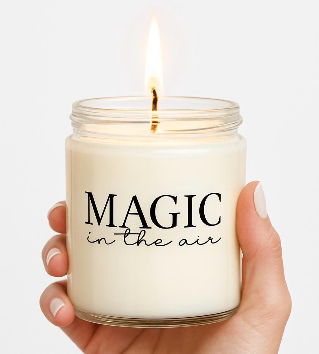 Magic in the Air Soy Candle – Handmade Scented Jar Candle | Cozy Home Décor & Gift for Her, Birthday, Wedding, or Holiday