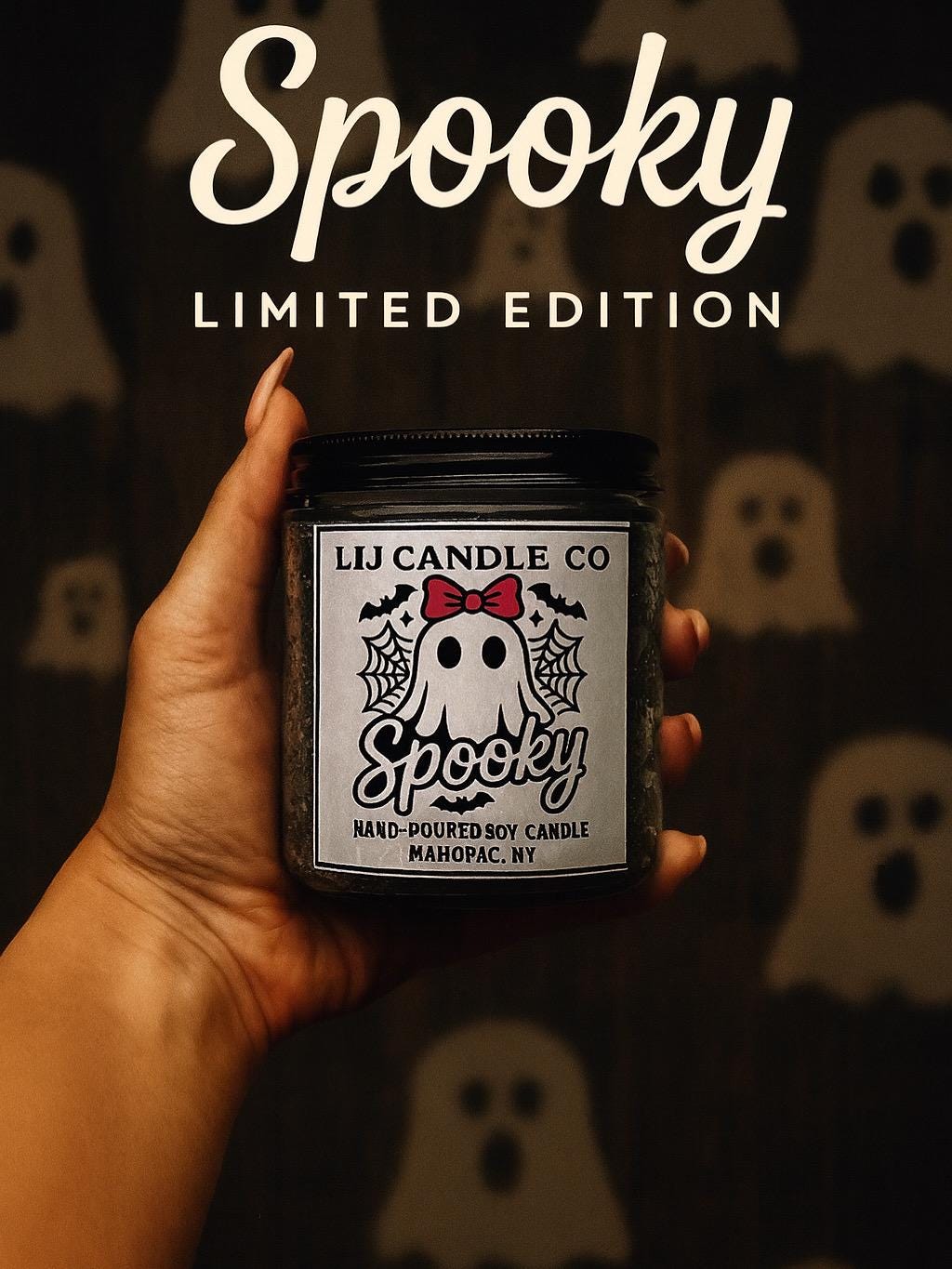 Lit Legends 4-Pack 9 oz Soy Candle Gift Set | Fall Candle Collection | Hand-Poured Candles | Cranberry Apple, Campfire, Spooky, Harvest Jam