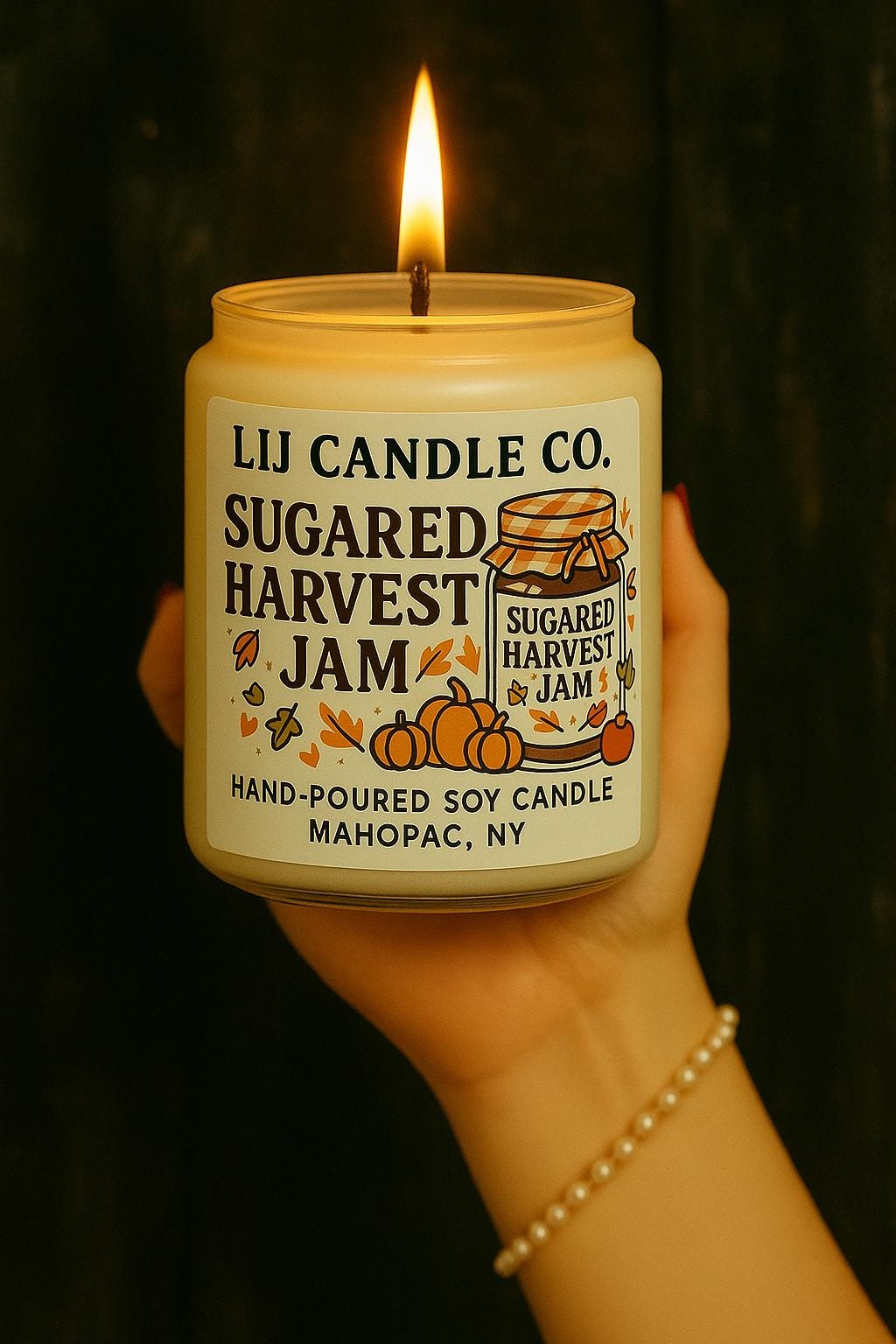 Lit Legends 4-Pack 9 oz Soy Candle Gift Set | Fall Candle Collection | Hand-Poured Candles | Cranberry Apple, Campfire, Spooky, Harvest Jam